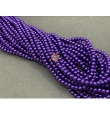 Жемчуг стеклянный Purple Pearl 4 мм (Китай) / 1 нить