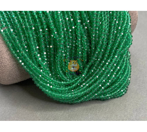 Рондели стеклянные Emerald #20с 2×3 мм/ 1 нить