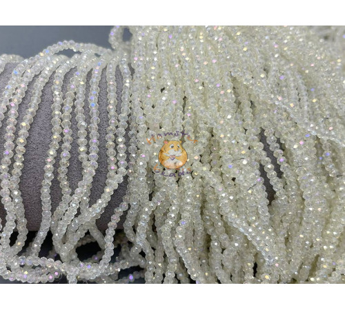 Рондели стеклянные Crystal Blond Flare #81 2×3 мм/ 1 нить