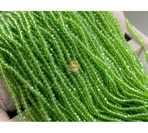 Рондели стеклянные Light Green #16 2×3 мм/ 1 нить
