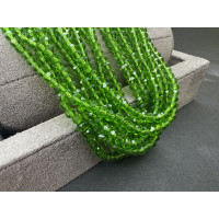 Рондели стеклянные Light Green RSD/16  3×4 мм/ 1 нить