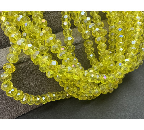 Рондели стеклянные Citrine Luster RSD/30DL 3×4 мм/ 1 нить