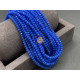 Рондели стеклянные Opaque Blue RSD/19 3×4 мм/ 1 нить