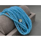 Рондели стеклянные Opaque Turquoise Blue RSD/18 3×4 мм/ 1 нить