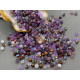 Микс бусин ронделей Amethyst - Violet 3×4 мм/ 10 грамм