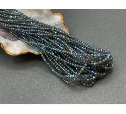 Шпинель синтетическая Crystal Graphit AB 2 мм / 1 нить