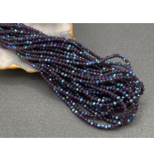 Шпинель синтетическая Amethyst AB 2 мм / 1 нить