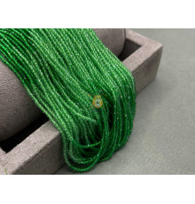 Шпинель синтетическая Chrysolite-Green 2 мм / 1 нить
