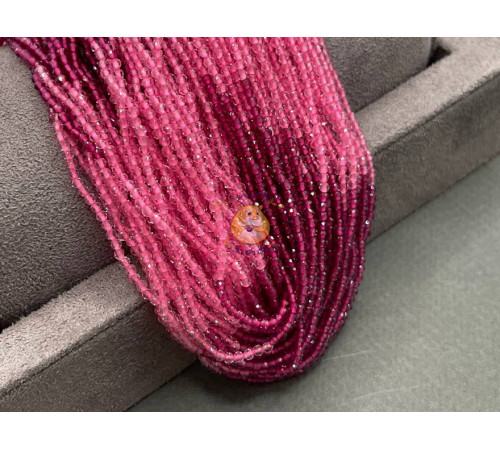 Шпинель синтетическая Pink-Fuchsia 2 мм / 1 нить