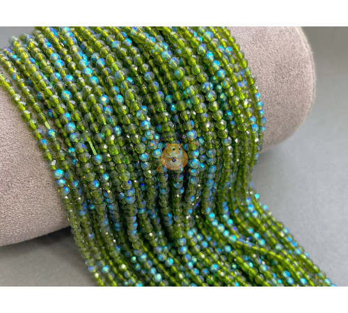 Шпинель синтетическая Olivine AB 3 мм / 1 нить