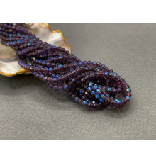Шпинель синтетическая Amethyst AB 3 мм/ 1 нить