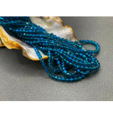 Шпинель синтетическая Blue Zircon AB 3 мм/ 1 нить