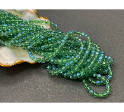 Шпинель синтетическая Chrysolite AB 3 мм/ 1 нить