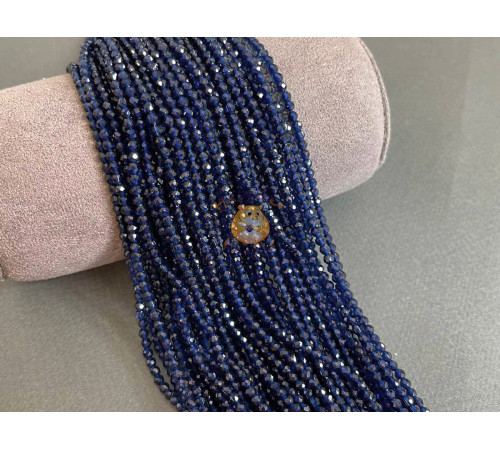 Шпинель синтетическая Dark Blue 3 мм / 1 нить