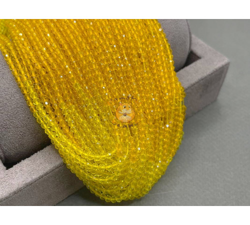 Шпинель синтетическая Citrine-Amber 3 мм / 1 нить