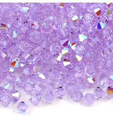 Биконусы Preciosa Violet AB 4 mm