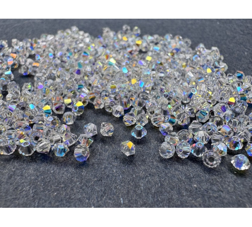 Биконусы Preciosa Crystal AB 3 mm