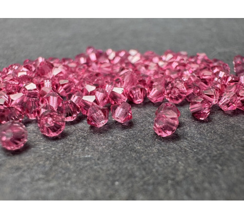 Биконусы Preciosa Rose 3 mm