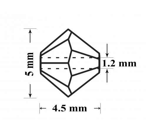 Биконусы Preciosa Crystal Argent Flare 4 mm