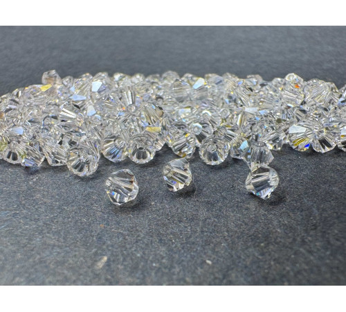 Биконусы Preciosa Crystal Argent Flare 4 mm