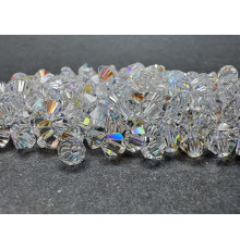 Биконусы Preciosa Crystal Glitter 4 mm