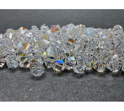 Биконусы Preciosa Crystal Glitter 4 mm