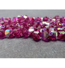Биконусы Preciosa Fuchsia Glitter 4 mm