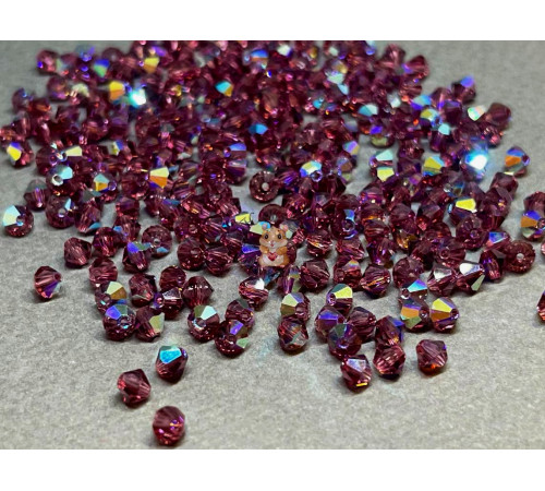 Биконусы Preciosa Amethyst AB 4 mm