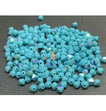 Биконусы Preciosa Turquoise AB 4 mm