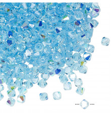 Биконусы Preciosa Aquamarine AB 4 mm