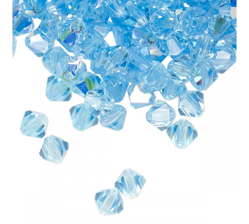 Биконусы Preciosa Aquamarine AB 4 mm