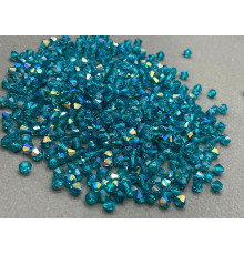 Биконусы Preciosa Blue Zircon AB 5 мм (12 шт)