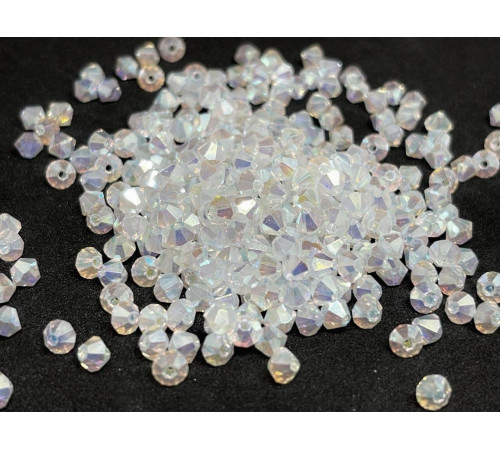 Биконусы Preciosa Crystal AB*2 4 mm