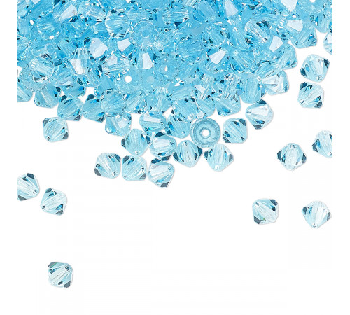 Биконусы Preciosa Aqua Bohemica 4 mm