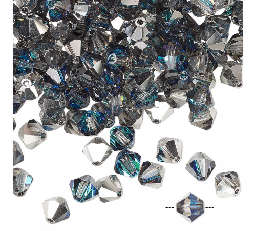 Биконусы Preciosa Crystal Bermuda Blue 4 mm