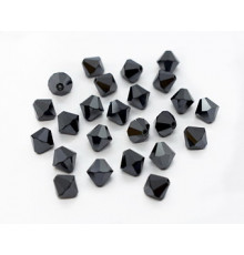 Биконусы Preciosa Jet Hematite 4 mm