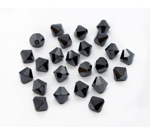 Биконусы Preciosa Jet Hematite 4 mm