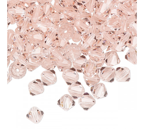 Биконусы Preciosa Light  Rose 4 mm