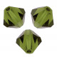 Биконусы Preciosa Olivine 4 mm