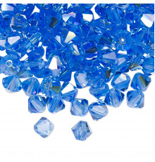 Биконусы Preciosa Sapphire AB 4 mm