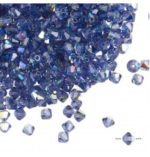 Биконусы Preciosa Tanzanite AB 4 mm