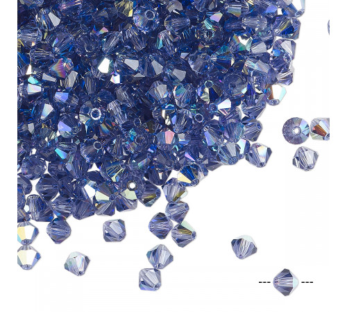 Биконусы Preciosa Tanzanite AB 3 мм