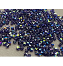 Биконусы Preciosa Deep Tanzanite AB  5 мм (12 шт)