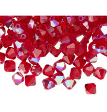 Биконусы Preciosa Light Siam Glitter 4 mm