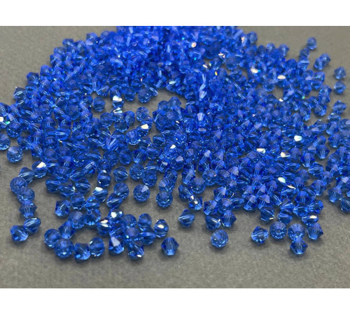Биконусы Preciosa Sapphire 3 mm