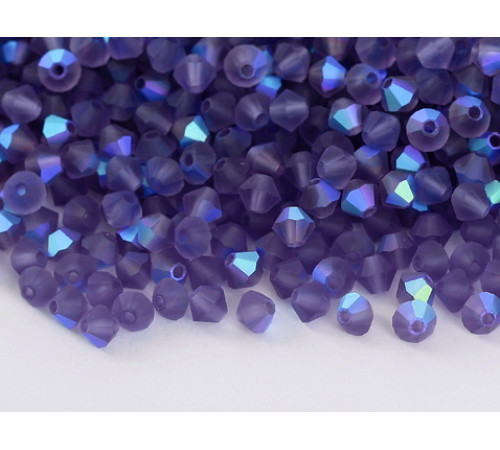 Биконусы Preciosa Tanzanite AB Matt 4 mm