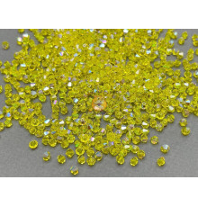 Биконусы Preciosa Citrine Glitter 4 mm