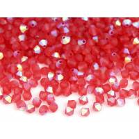Биконусы Preciosa Indian Pink AB Matte 4 mm
