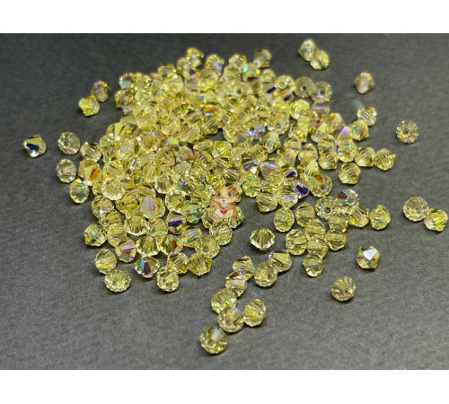 Биконусы Preciosa Jonquil AB 4 mm