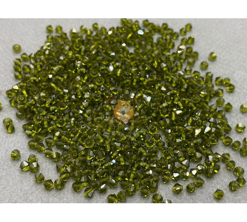 Биконусы Preciosa Olivine 4 mm